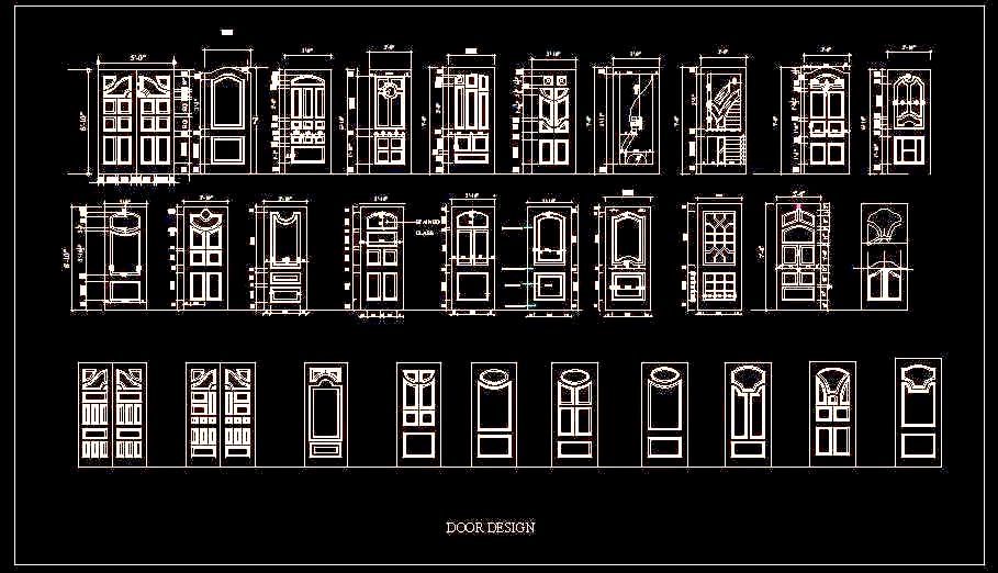 Designer Door CAD Blocks- Single & Double Shutter Styles